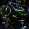 1CM*8M Bicycle Wheels Reflect Fluorescent MTB Bike Reflective Sticker Strip Tape For Cycling Warning Safety Reflective spokes