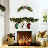 Decorative Figurines Artificial Christmas Swag Xmas Mail Box With Pine Needles And Berry For Holiday Home Decor