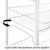 Laundry Bags Steel Cart With Caster Wheels White Adult Senior And Teen Age Groups Room Storage Organizers Laundary Baskets