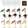 Spinner de colher de metal isca 2 a 8g 35g 10pcslot SpoonBait Crankbaits Wobblers de pesca para pique de crochê tackles de isca 240327