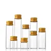 5-30ml Clear Plastic Bottle With Aluminium Screw Cap Gold Small Jars Cosmetic Container Travel Kit Empty Refillable Bottles Jar