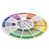 Profesjonalna 12 kolorowa karta papierowa Trzy-poziomowe Kolor Mieszanie Wskazówki okrągłe Central Circle obraca pigment paznokci tatuażu