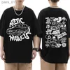 Men's Casual Shirts Arctic Monkey Inspired T-shirt - Album List Graffiti Printed Retro Mens Hip Hop Punk Short Sleeve yq240409