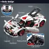 1696pcs tecnico LP610 White Speed Sports Auto Building Buildings Vehicle Assembla Molmi di mattoni Gifts per bambini adulti