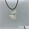 Colliers pendants Yungqi Chic Resin For Women Girl Cartoon Animal Charm Collier Fashion Choker Jewelry Party Gifts Drop Livrot Pend OTY25