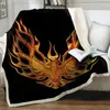 Coperte Flame Phoenix 3D Stampa 3D Copertina morbida peluche calda per letti divano divano decorazione per la casa Office Trapunte da picnic Copertina