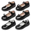 Baskets authentique Chaussures en cuir noir pour filles Chaussures pour enfants pour enfants fille princesse robe fête des chaussures enfants