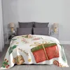 Couvertures Joyeux Noël Couverture de flanelle Décoration aquarelle Portable Home Bedpread