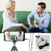 Microphones Dual Head Mini Portable Microphone Condenser Clipon Lapel Lavalier Mic Wired Mikrofo/Microfon for Phone Laptop Computer DSLR