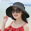 Wide Brim Hats Bucket Hats Spring Summer straw hat Visors Cap Foldable Wide Large Brim Sun Hat Beach Hats for Women Straw Hat Wholesale Chapeau Y240409