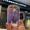 Mugs cup Creative oddess Super Capacity Laser Platin Colorful radient Transparent lass Tea Cup Cool Water Cup L49