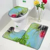 Zen Bath Mats Set Zen Stone Bamboo Leaf Lotus Flower Spa Декор для ванной комнаты.