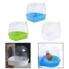 Pappagallo pappagallo budgie facile da installare accessori a gabbia canarino pet uccello da bagno uccello doccia per la doccia per pappagalli ciotola per uccelli piccoli uccelli