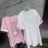 Женский дизайнерский бренд Polos Miu New New Fashion With Itment Prime Simple Casual универсальная футболка с короткими рукавами с сумкой HE88