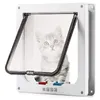 Cat Carriers Pet Dog Flap Door With 4 Way Security Lock ABS Plastic Free Entry And Exit For Small Animals Gate S M L XL