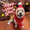 Hondenkleding gebreide jaar Cat Wool Hat Pet Accessoires Soft Winter Red Warm Kerstmis