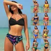 2024 New Swimsuit Womens Bikini Bikini Badeanzug mit kontrastierenden Farben und sexy Ins -Style Bikini