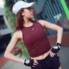 Camisas ativas Esportes de colete curto para feminino de embelezamento feminino Strap Strap Roupas de secagem rápida encobrimento de ioga Treino Tops