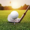 Şeffaf Golf Tees Yeni Başlayanlar Eğitim Golf Topu Tee Şeffaf Spor Hayranı Golf Ekipmanları Golf Uygulama Tees ile top dinleniyor