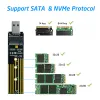 Gabinete Dual Protocolo M2 SSD Board M.2 para o Adaptador USB M.2 NVME PCIE NGFF SATA M2 Card para 2230 2242 2260 2280 NVME/SATA M.2 SSD Adadpter