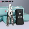 2024 Nova Tech Swiss 37 em 1 alicate multitool dobrando tesoura multi -ferramenta com lâmina de serra substituível EDC Outdoor Hand Tools