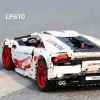 1696pcs tecnico LP610 White Speed Sports Auto Building Buildings Vehicle Assembla Molmi di mattoni Gifts per bambini adulti