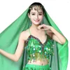 Women's Blouses Women Halter Top Vest Sequin Tassel Neck Belly Dance Bra For Festival Clubbing Tribal Exotic Performance