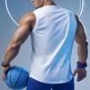 Sports Tank Top Men Summer Fashion Fast Torked Basketball Fitness O-Neck Printed Letter American Training Shirt ärmlös VEST 240329