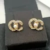 20Color Charm Womens Designer oorbellen Crystal Brand Letter Studs Dames roestvrijstalen oorbel 925 zilveren bruiloft sieraden diamant darmfeestje geschenken