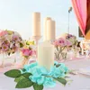 Candle Holders Dinner Table Decor Flowers Artificial Wreath Ornament Rings Wreaths Wedding Party Decoration Layout Props Floral
