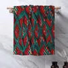 Handduk Julstickad design för Pilates 40x70cm ansikts tvättduk ljust tryckt lämplig picknickresenär
