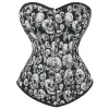 コルセットトップセクシーなコルセレットビンテージスカルランジェリー女性ビスチャーとコルセットオーバーバストコルセットブロケードプラスサイズのバーレスク衣装