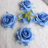 Dekorativa blommor 8cm/12 st stort tyg Artificial Silk Real Touch Roses Heads Applique Sewing Flower Hat Shoe Wedding Home Decorations