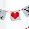 Feestdecoratie banners hart huwelijksvoorstel Valentijnsdag wil je trouwen met me feesten bord vlaggen bruiloft verjaardag ophangen