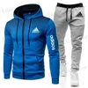 Tracce maschili da uomo Nuovo stile Fashion Men Hoodie Gym Clothing Men che corre set da jogger sportivo Mensmany Sorto di sport sport t240409