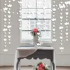 パーティーデコレーションホワイトバレンタインデーハートガーランド装飾記念日結婚式の学士用品用のハンギングペーパーストリーマーバナー