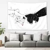 Tapisseries Black and White Love Hands Tapestry Space Stars Galaxy Wall suspendu art romantique décor pour le salon de la chambre