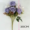 Dekorativa blommor 7 gaffel Lily Rose Bouquet Artificial Flower Festival Wedding Home Decoration Ornament Floral Arrangement