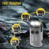 V20 RGB Light 1000lm Powerful LED Flashlight USB Rechargeable Floodlight Torch Buzzer Work Light with Magnetic Upgrade Hat Clip