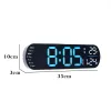 Digital Wall Clock Large LED Display with Remote Control Timer Temperature Date 9 Colored Ambient Lights Desk Clock for Bedroom