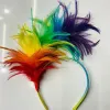 Vintage Colorful Carnival Performance Performance Copano Flapper Fare Fiather Fancy Head Abbattle Peste per capelli Accessori per capelli Woman Hair Accessori