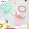 Oberni Baby Nipple Fresh Fruit Silica gel Feeding Bottles Nibbler Learn Feeding Drinking Water Straw Handle Infant BPA Free 240326