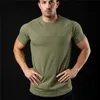 Herren lässig Shirts einfache T -Shirt Männer neue Mode -T -Shirts Sommer Baumwolle Kurzarm T -Shirt Fitness Mens Gymnastik Kleidung Casual Sports T -Shirts 240409