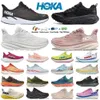 Hokahs Hokah One Bondi Clifton 8 Buty do biegania dla kobiet Carbon x 2 3 Triple Biel Black Yellow Peach Whip Mens Womens Trainers Platform But