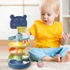 Montessori Ball Slide Toys for Babies 6 12 månader Baby Games Stacking Toys Slide Track Rolling Ball Toys 1 2 3 Years