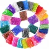 600pcs Kit de recharge de bandes de médailles de caoutchouc coloré pour boy girl diy artisan coffre-co-bands de caoutchouc à métier à tisser