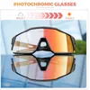 Kapvoe Red Pochromic Cycling Glasses Men Cycling Sunglasses Load Bicycle Glasses UV400 Outdoor Bicycle Sunglasses240328