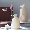 Vasos leite criativo jade vidro hidropônico flor vaso de decoração suave para sala de jantar