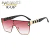 Desginer Vercaces Vesace Verace Solglasögon Fashion Rivet Fan Jiamei Head Solglasögon Personliga Onepiece Solglasögon Net Red Tide Glasses