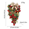 Fleurs décoratives de Noël décoration balles à l'envers dans la couronne d'arbre arborescence rotin artificiel bowknot suspendu garland mariage de Noël bricolage